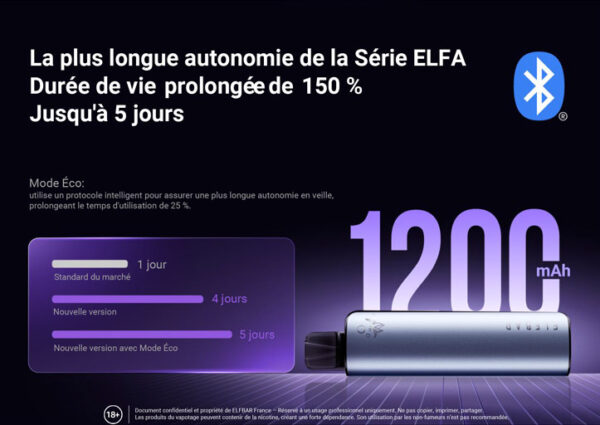 ELFBAR ELFA MASTER | Glacier Blue | Batterie sans Liquid Pod