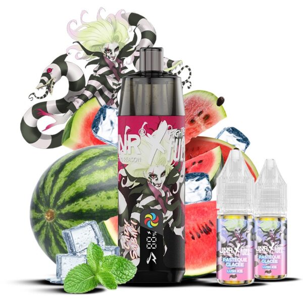 Shisha Plus 28K 20mg - JNR X FIGHTER FUEL PASTEQUE GLACEE